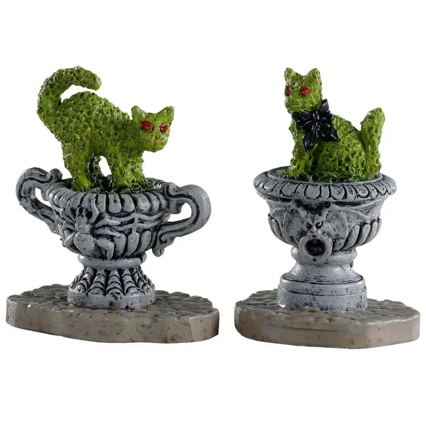 Lemax Spooky Town Haunted Topiary, Set Of 2 #04714 1