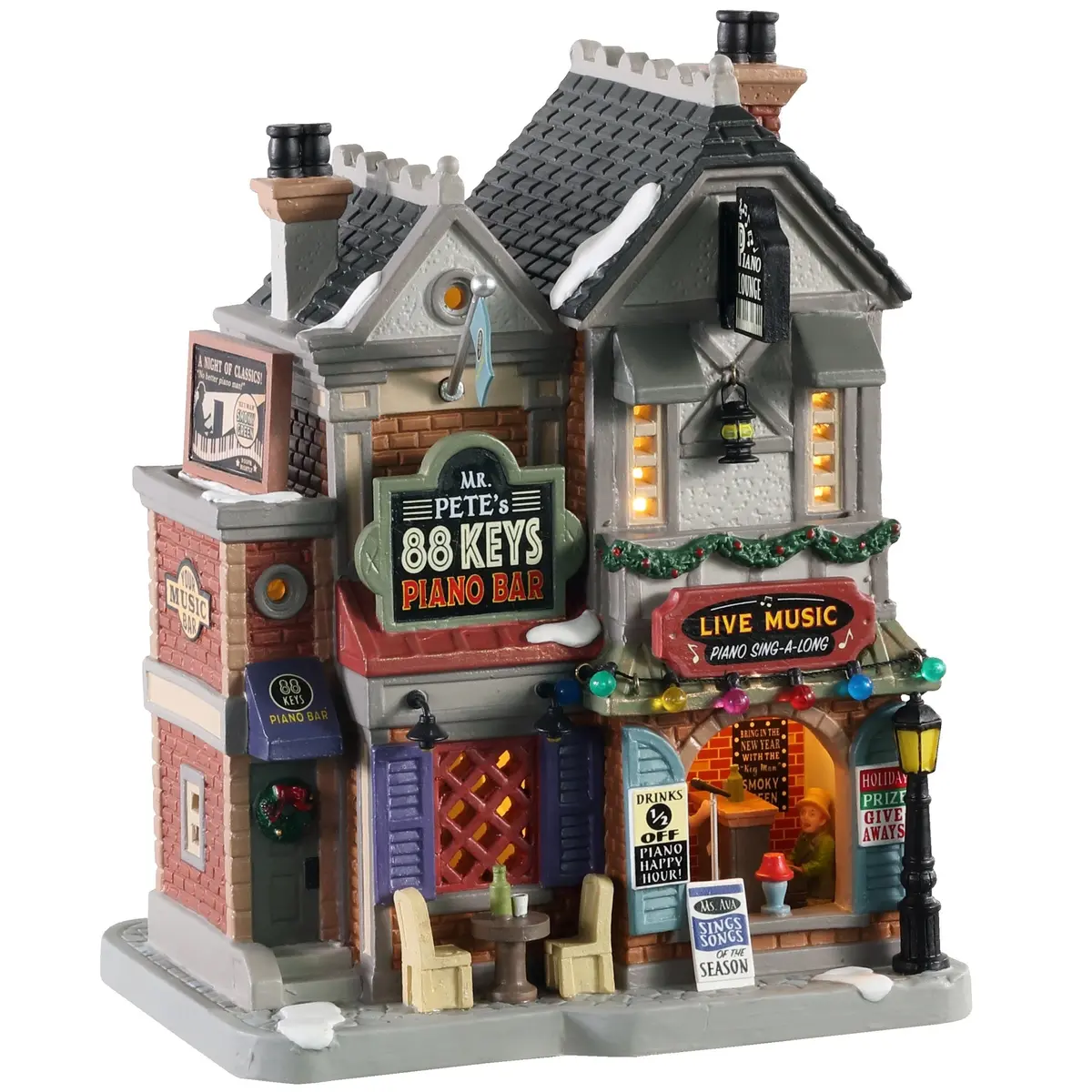 Lemax Caddington Village Lighted Building: Mr. Pete's 88 Keys Piano Bar #05659 1
