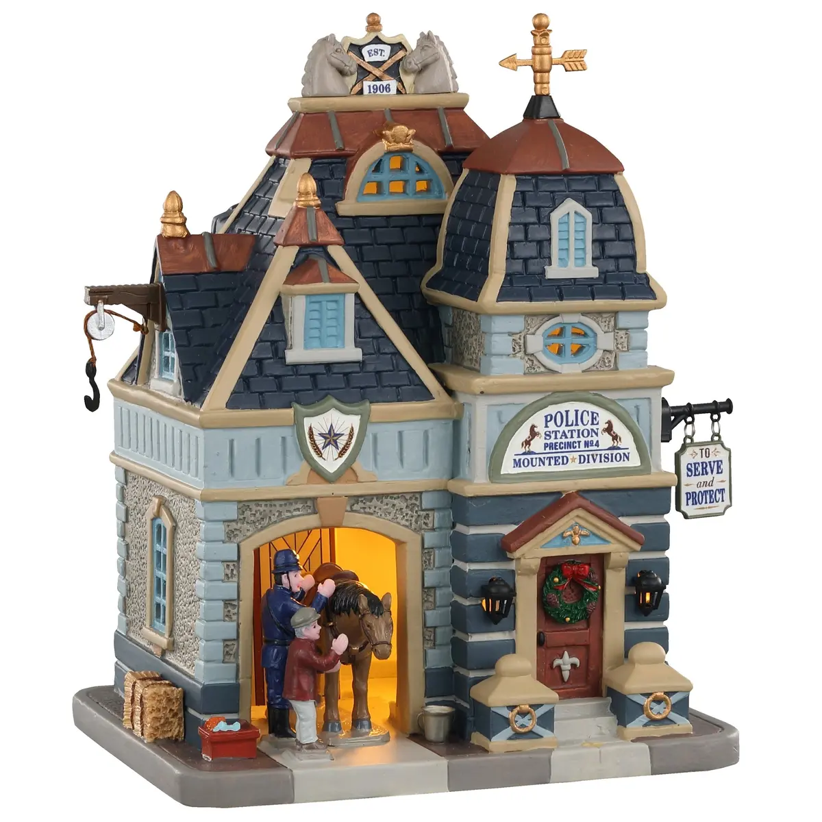 Lemax Caddington Village Lighted Building: Mounted Division Police #05668 1