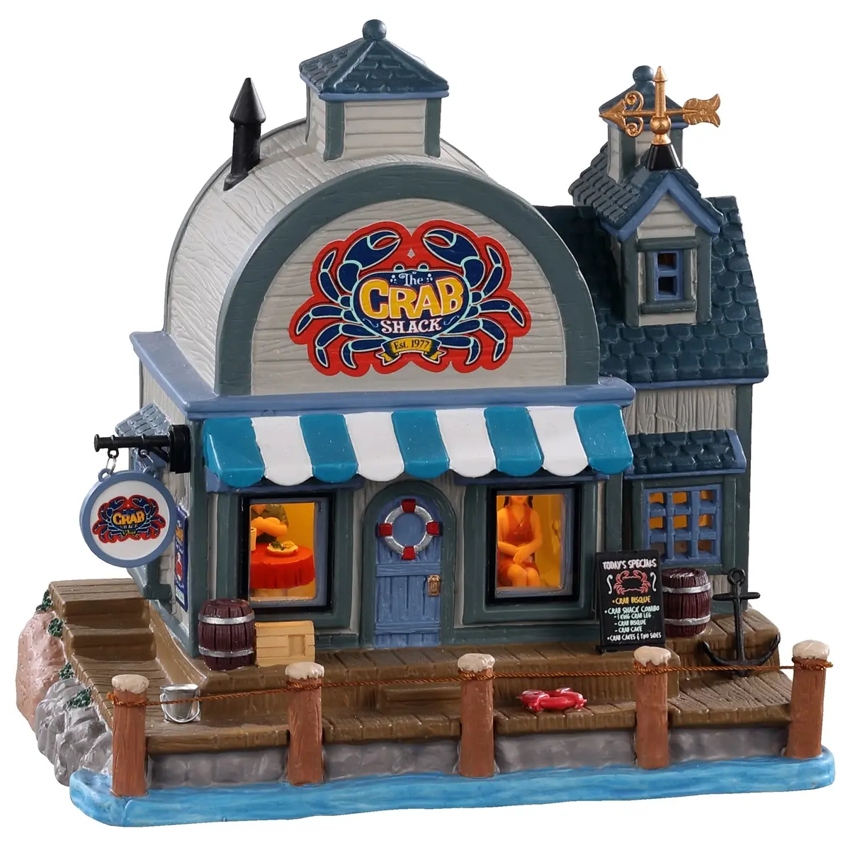 Lemax Plymouth Corners Lighted Building: The Crab Shack #05630 1