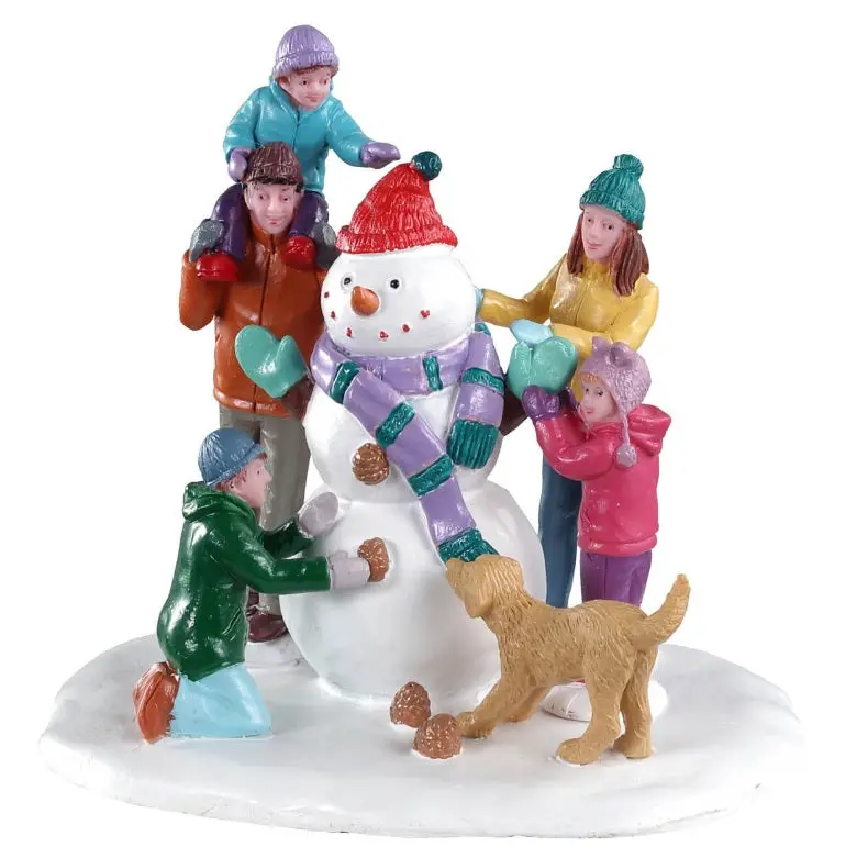 Lemax Vail Village Table Piece: Snowman Teamwork #03511 1
