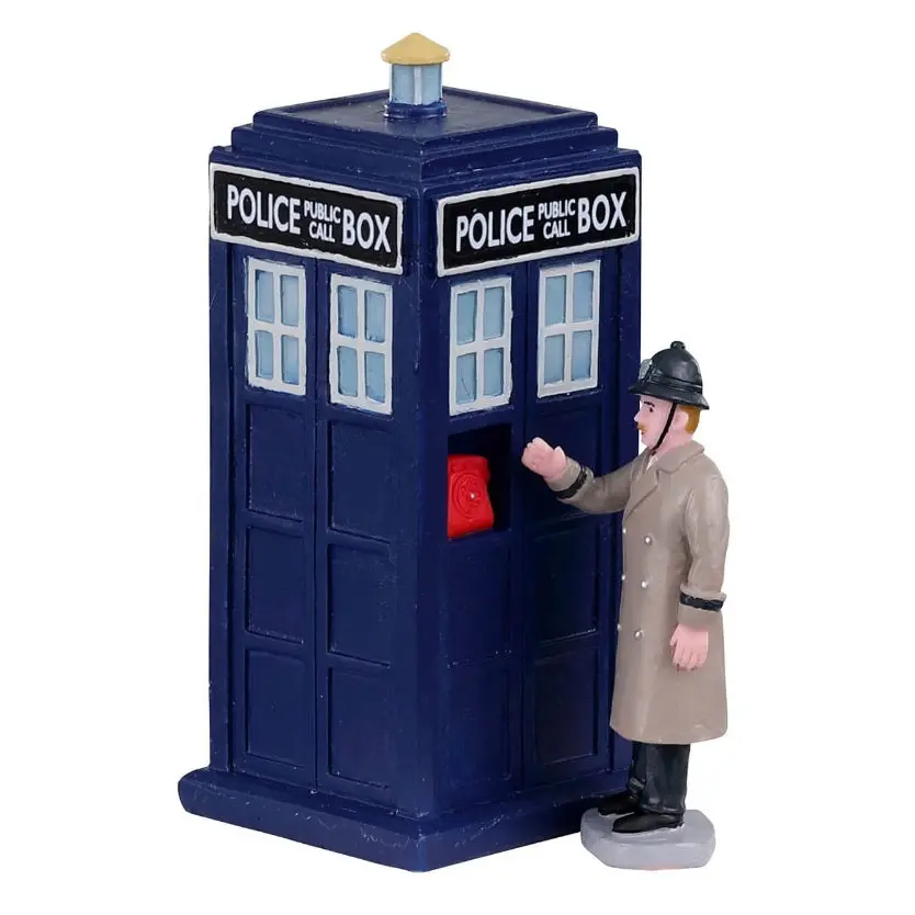 Lemax General Collectibles Table Piece: Police Call Box, Set Of 2 #03509 1
