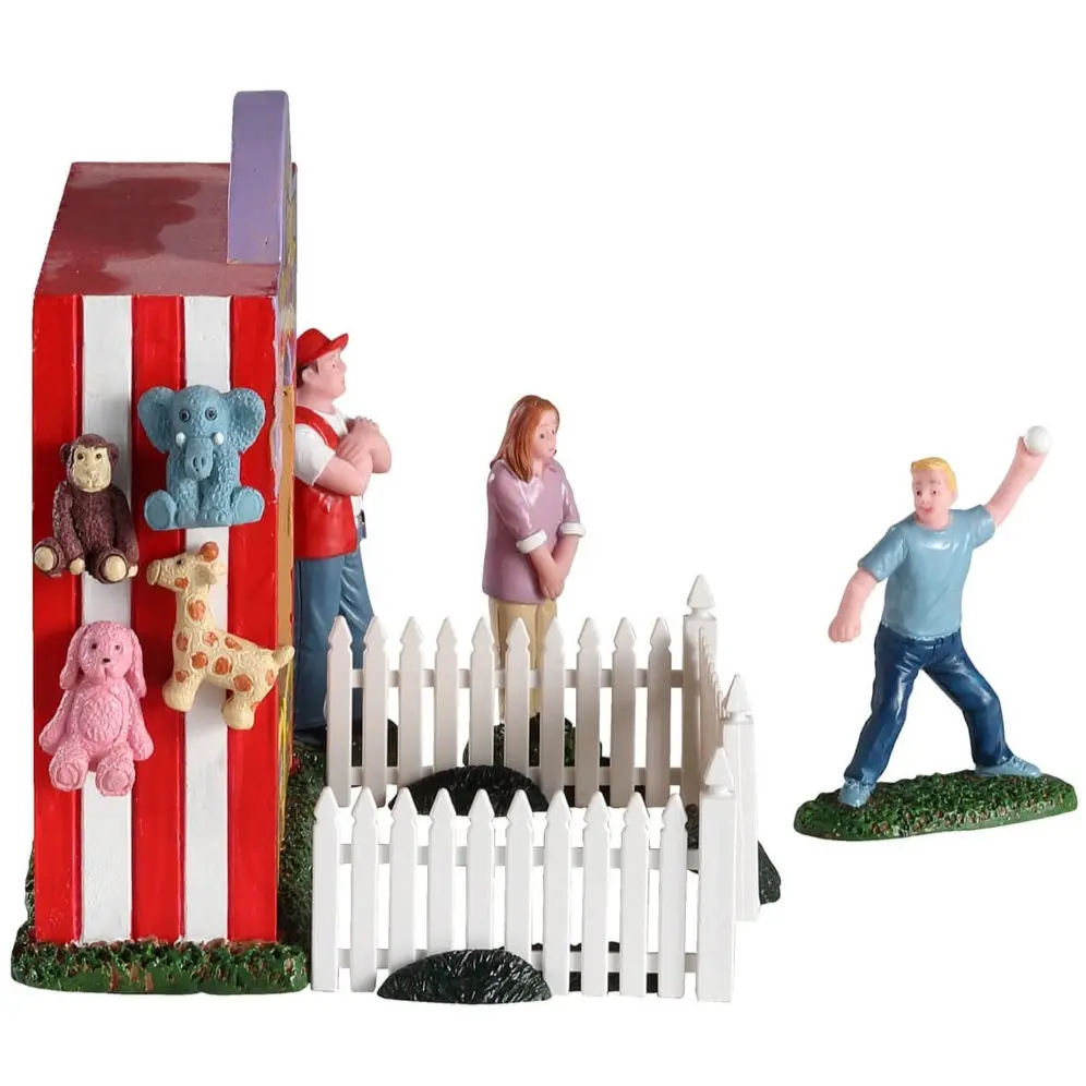 Lemax Carnival Table Pieces: Tin Can Alley, Set Of 7 #93429 2