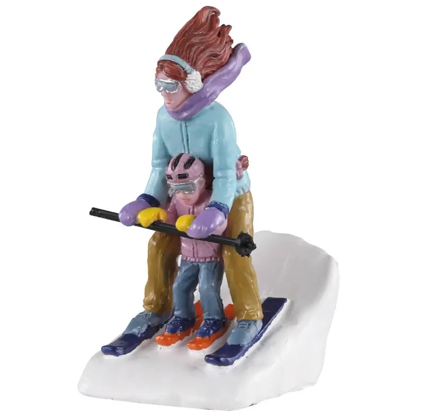 Lemax Vail Village Figurine: Mommy & Me Ski #02938 1