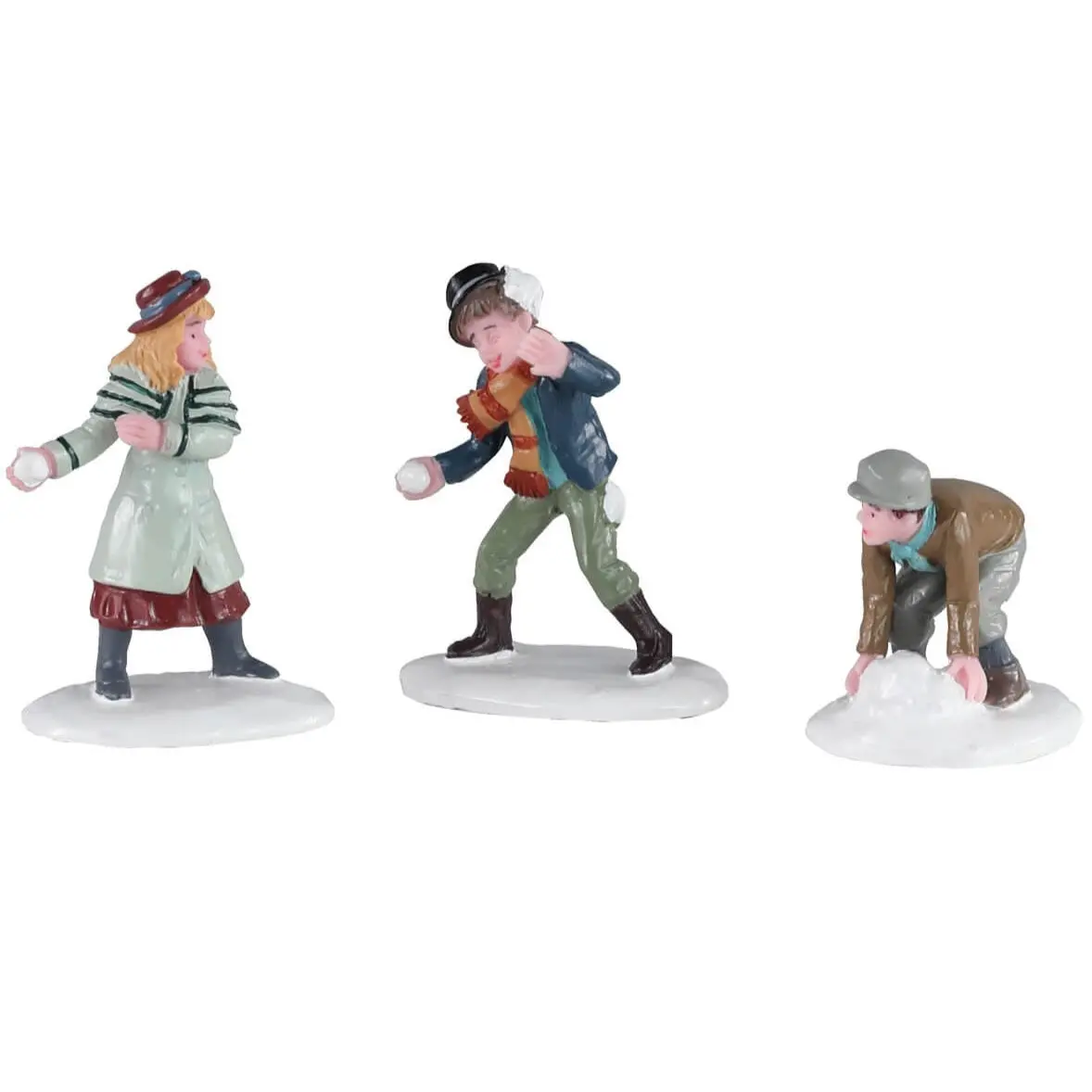 Lemax Vail Village Figurines: Snowball Skirmish, Set Of 3 #02942 1