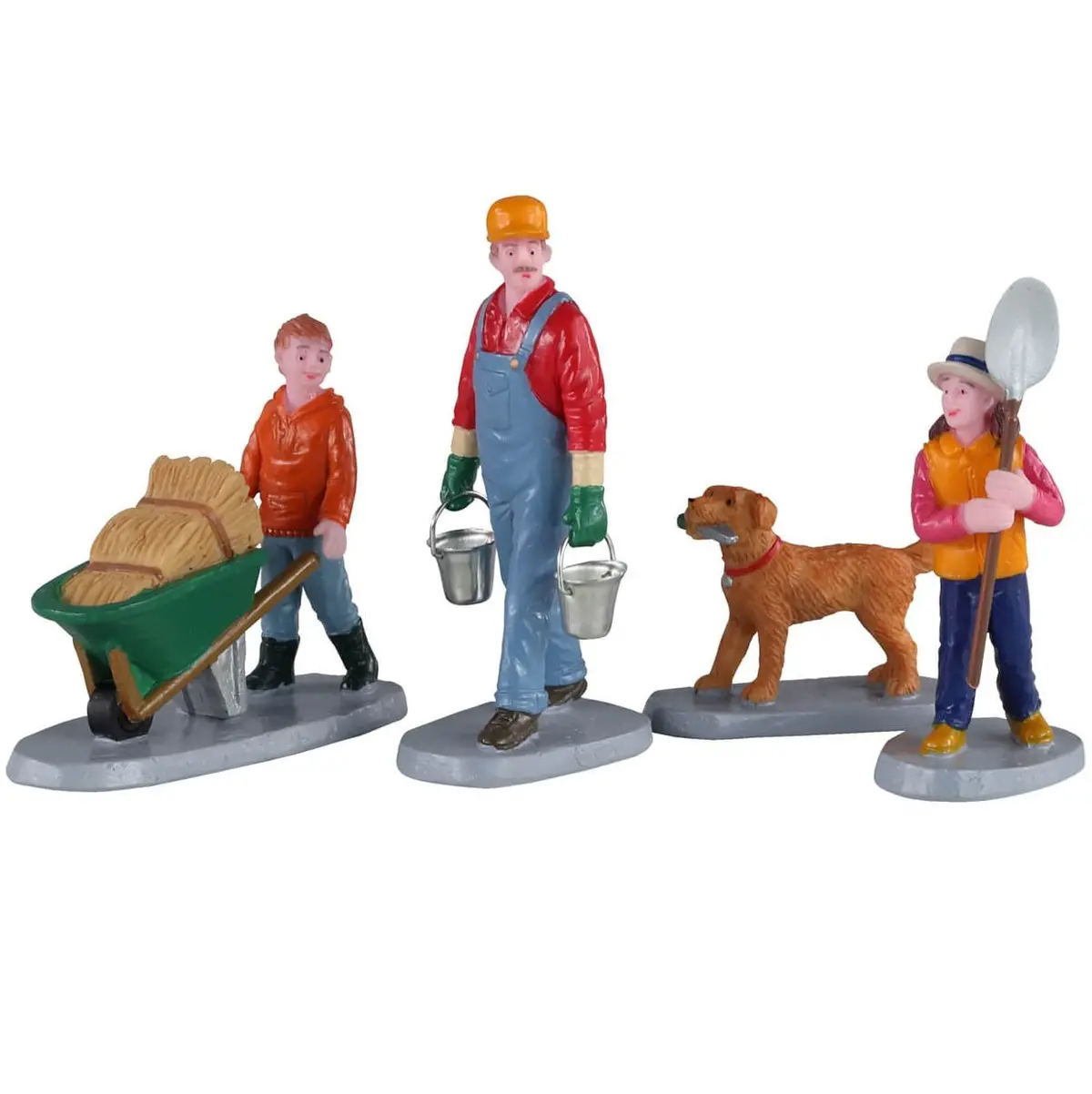 Lemax Harvest Crossing Figurines: Morning Chores, Set Of 4 #02922 1