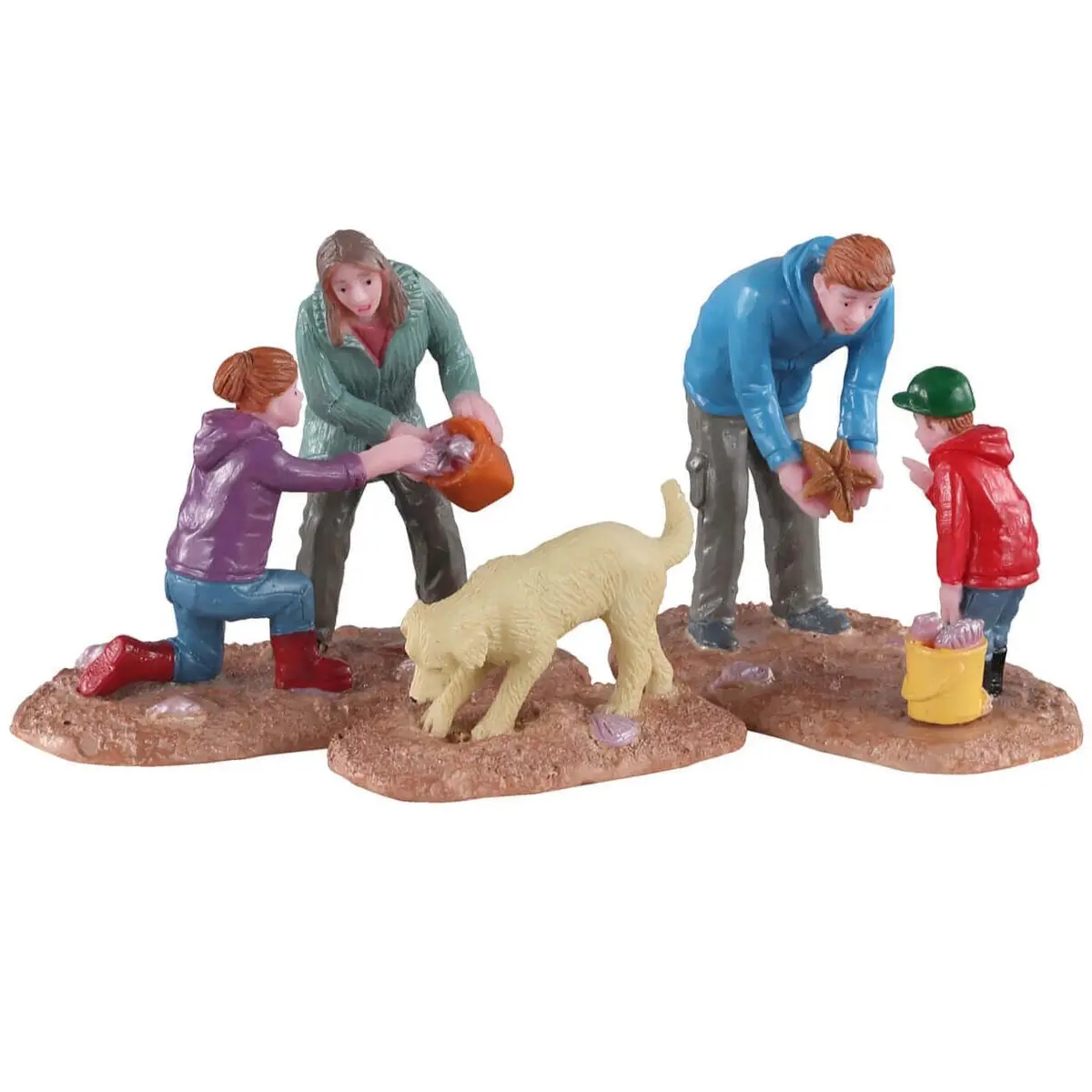 Lemax Plymouth Corners Figurines: Looking For Seashells, Set Of 3 #02946 1