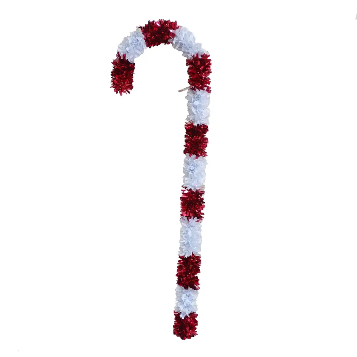 46" Red & Iridescent White Jumbo Candy Cane 1