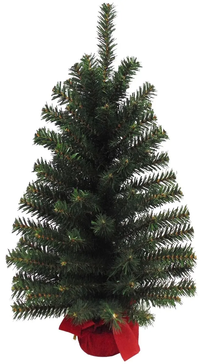 24" Artificial Tabletop Tree With Red Bag Base 1