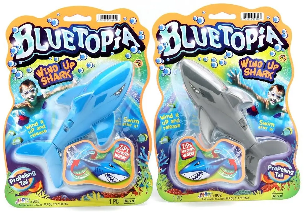 Bluetopia Wind Up Shark Swimming & Bathtub Toy 1