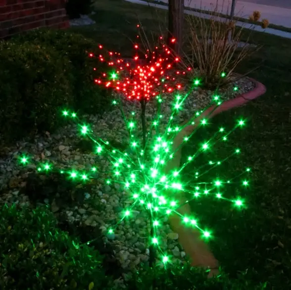 36" Led Twinkle Burst Twig Bush Wire Decor 1