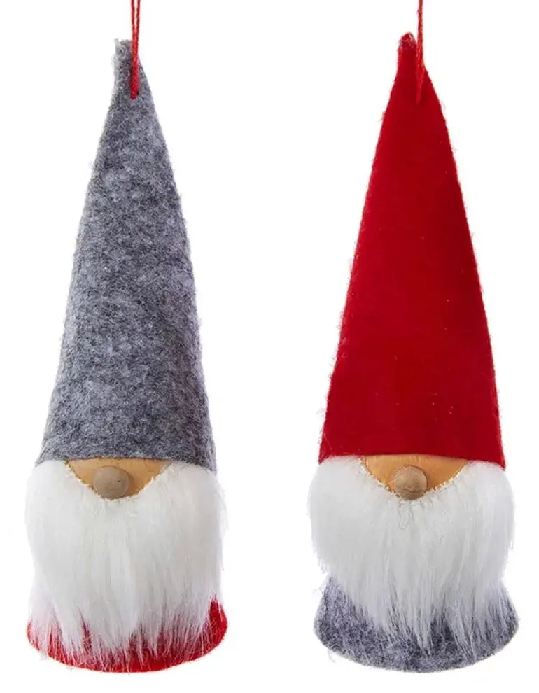 5" Wood/Felt Dwarf Christmas Ornament 1