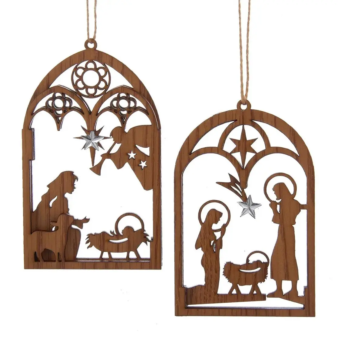 5.5" Wooden Nativity Ornament 1