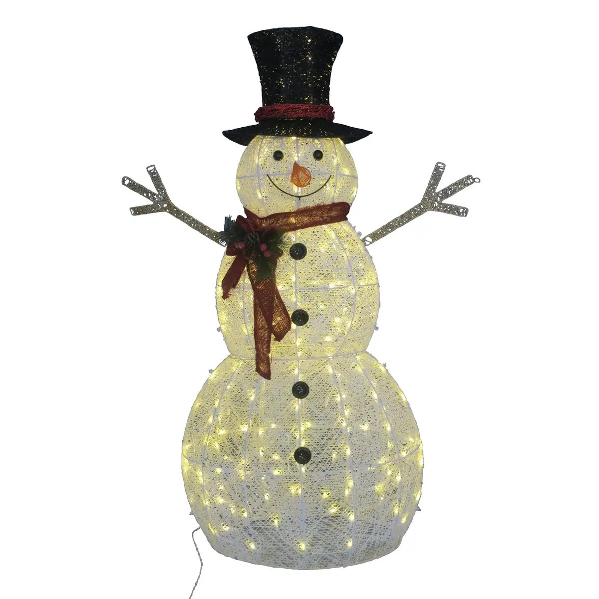 60" Pre-Lit Crystal Snowman Lawn Decoration 1