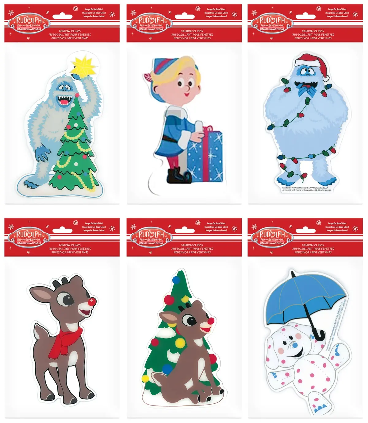 Rudolph The Red-Nosed Reindeer Gel Window Cling 1