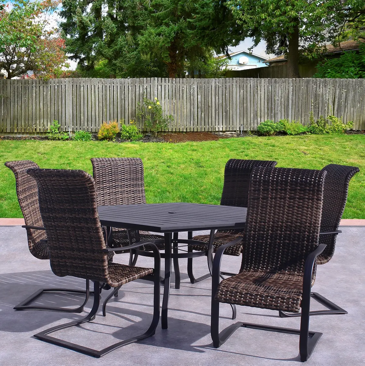 Dublin Woven Sling Spring Patio Dining Sets 1