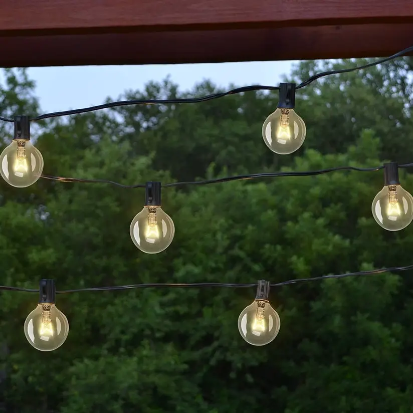 Set Of 25 Clear G40 Incandescent Lights 1