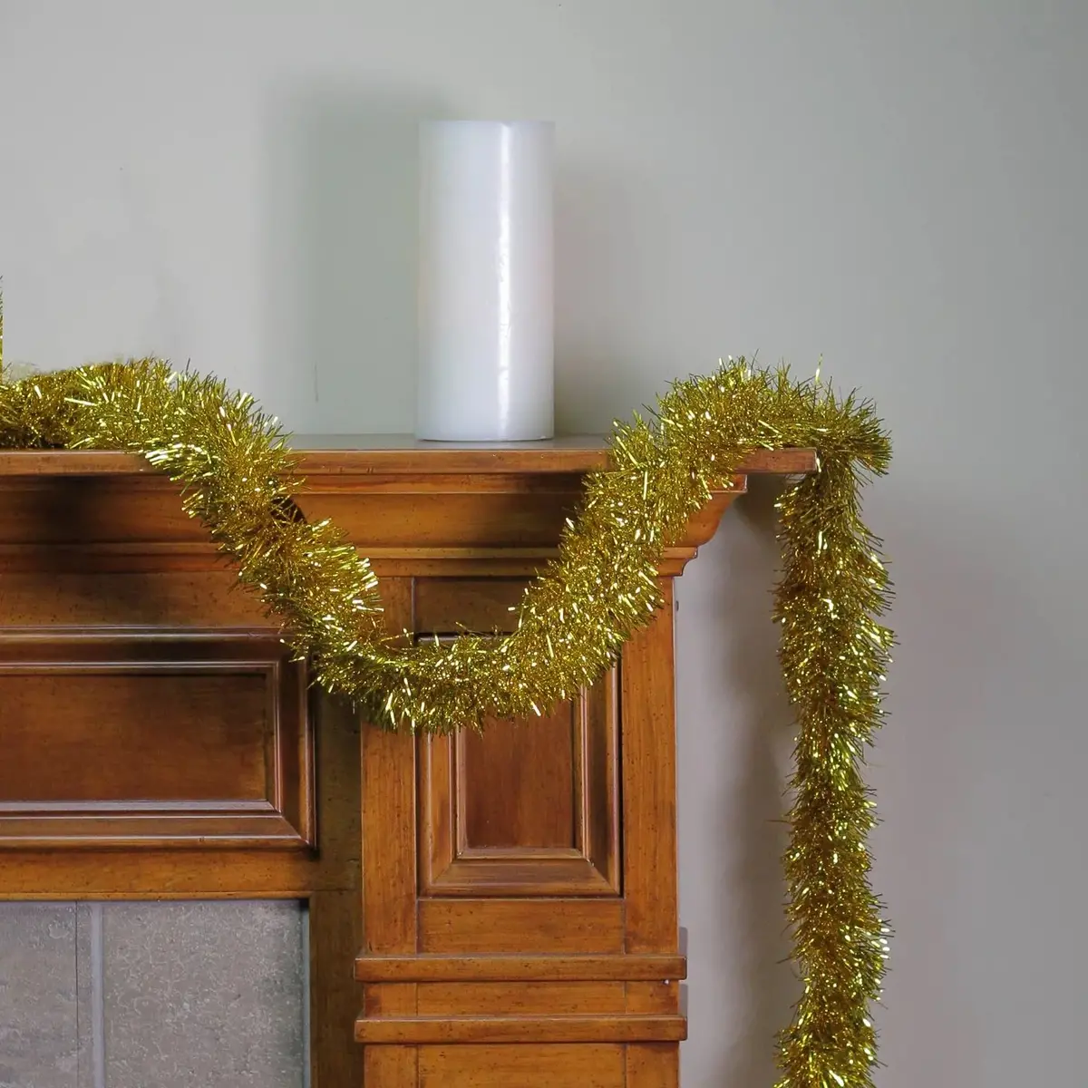 15' Gold Tinsel Christmas Garland 2