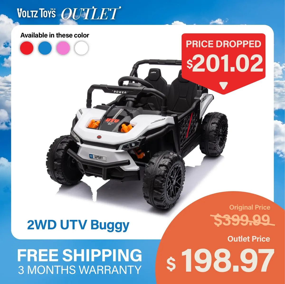12V 2Wd Utv Buggy 1 Seater Ride-On Car With Parental Remote Control, Working Doors And Led Lights 1