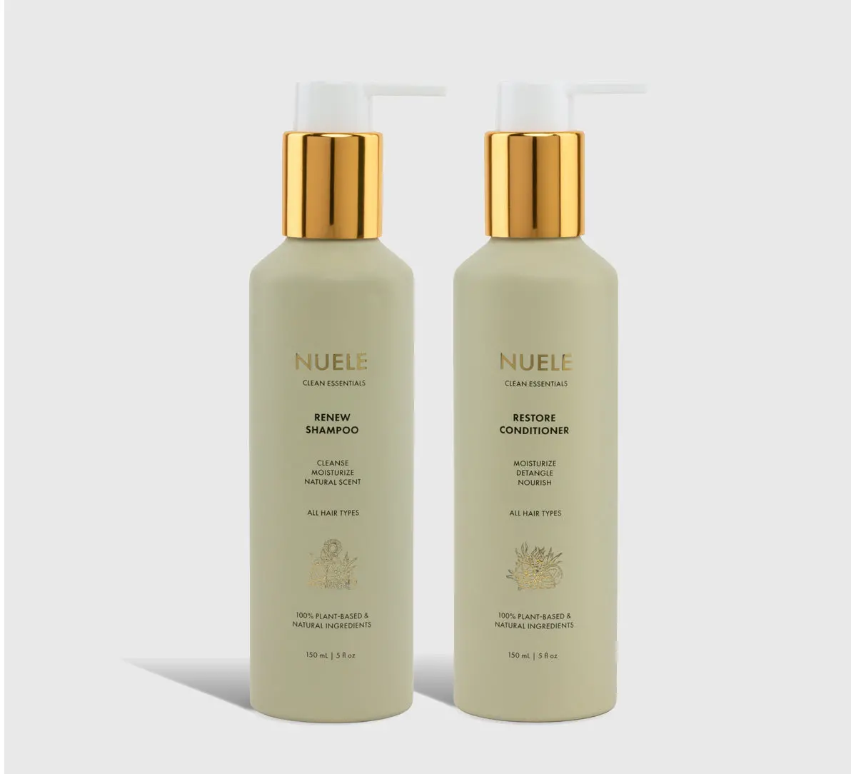 Nuele Renew Shampoo, Restore Conditioner 1