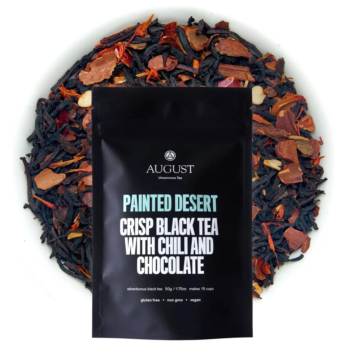 August Uncommon Tea Painted Desert - Chocolate Chili Black Tea 1