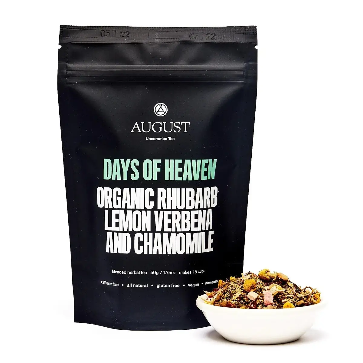 August Uncommon Tea Days Of Heaven - Rhubarb Verbena Chamomile Tea (Caffeine Free) 2