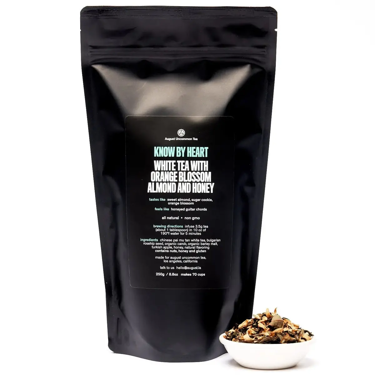 August Uncommon Tea Know By Heart - Orange Blossom Almond White Tea 4