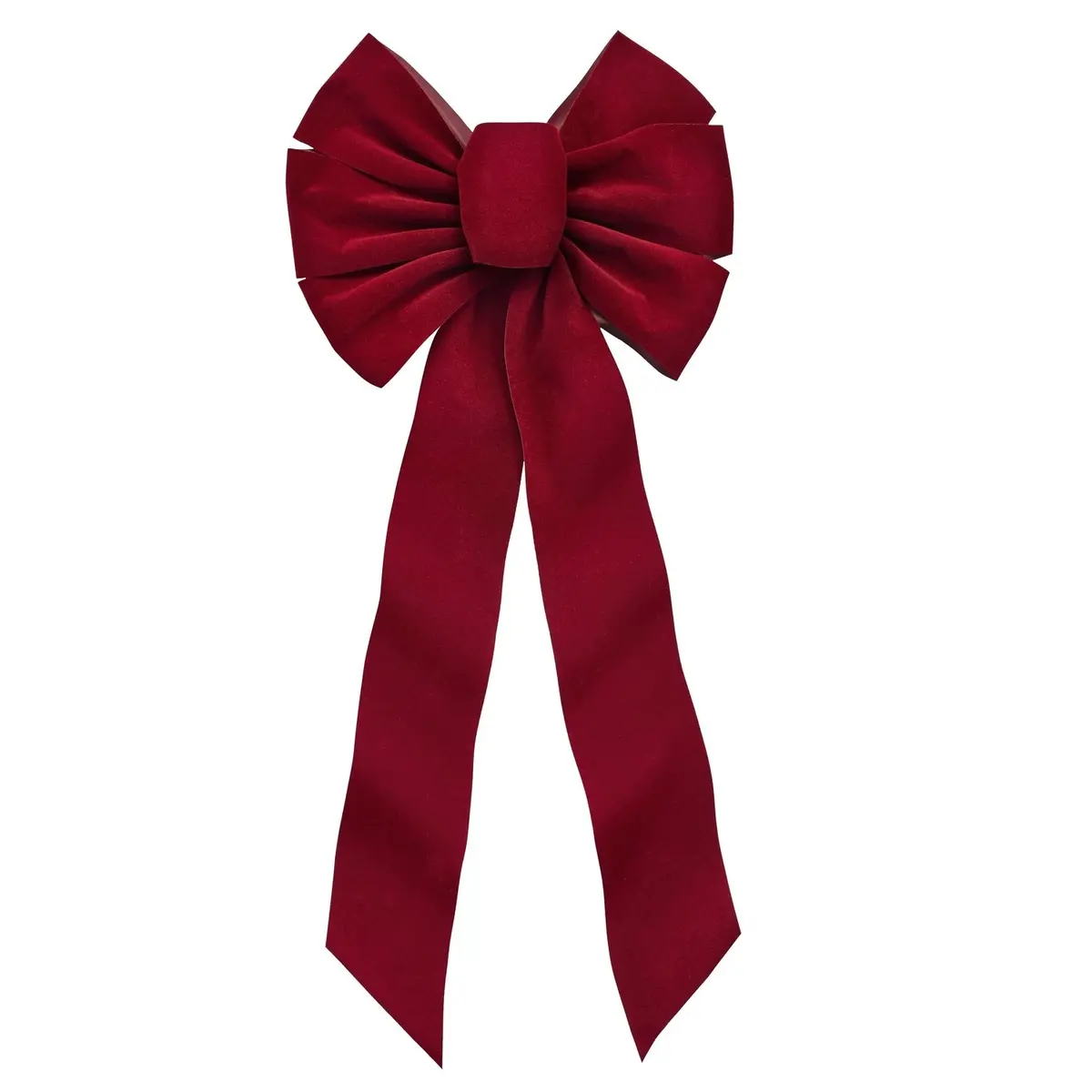 10" X 22" Burgundy 7-Loop Christmas Bow 2