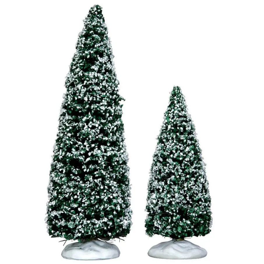 Lemax General Collectibles: Snowy Juniper Tree, Medium & Small, Set Of 2 #34665 1