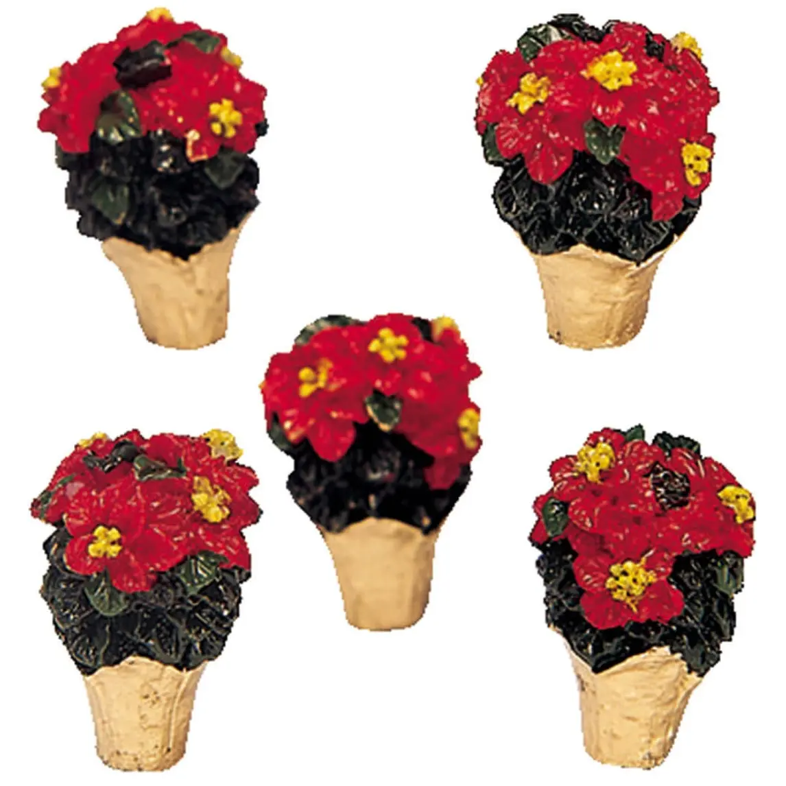Lemax General Collectibles Accessory: Poinsettias, Set Of 5 #34970 1