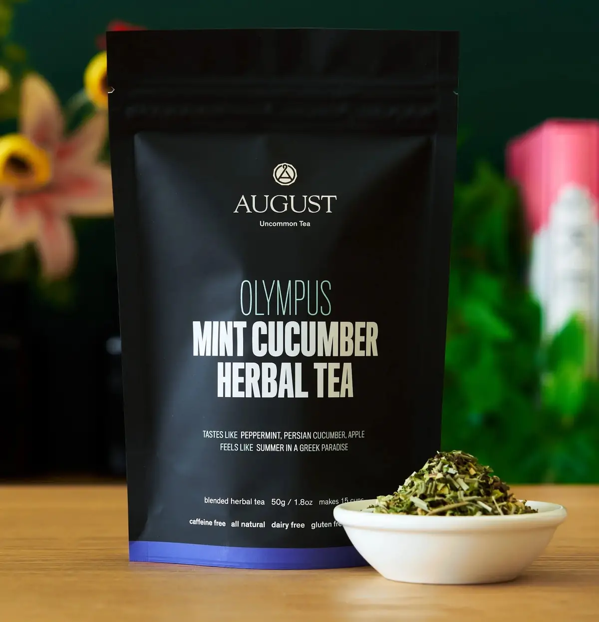 August Uncommon Tea Olympus - Mint Cucumber Herbal Tea (Caffeine Free) 1