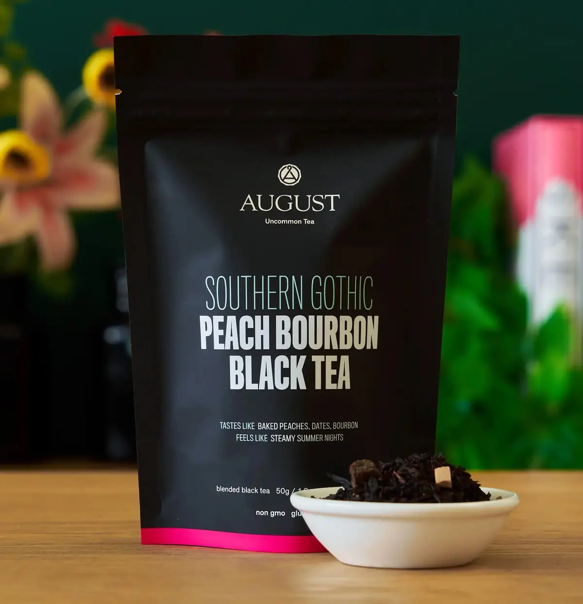 August Uncommon Tea Southern Gothic - Peach Bourbon Black Tea 1