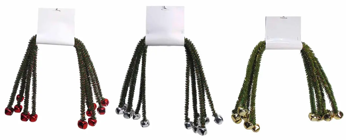 Pack Of 6 Jingle Bell Garland Ties 1