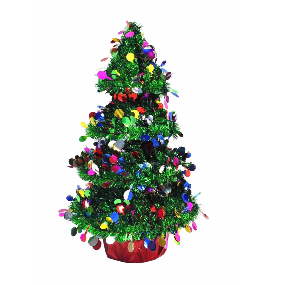 3D Tinsel Christmas Tree Tabletop Decoration 1