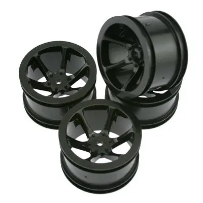 11274B Mini St 6-Spoke Wheel Set-Black 1
