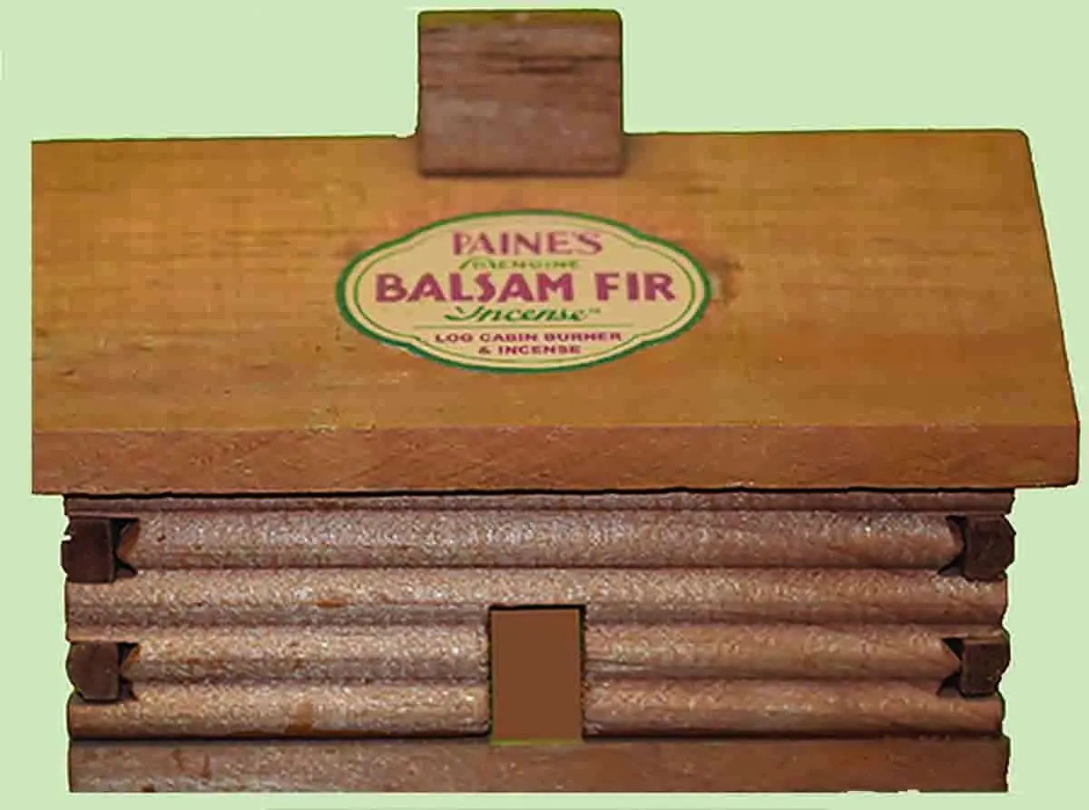 Large Log Cabin Incense Burner With 10 Pieces Of Balsam Fir Incense Logs 2