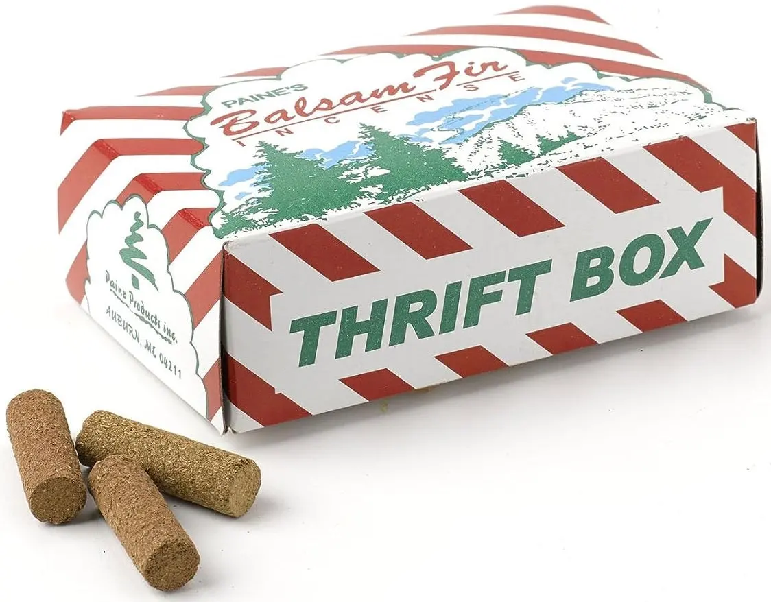 Set Of 50 Balsam Fir Incense Logs & Holder 1