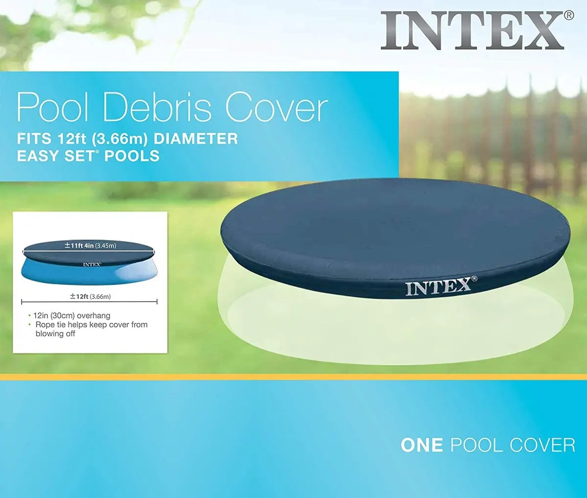12' X 12" Easy Set Inflatable Pool Cover From Intex 1
