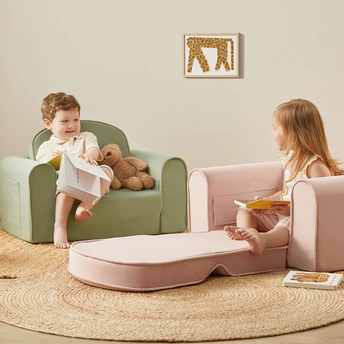 Tiny Land® Gentlesnug Kid Chair - Sage 2