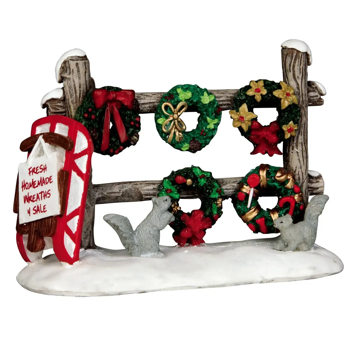 Lemax Vail Village Accessory: Christmas Wreaths 4 Sale #54942 1