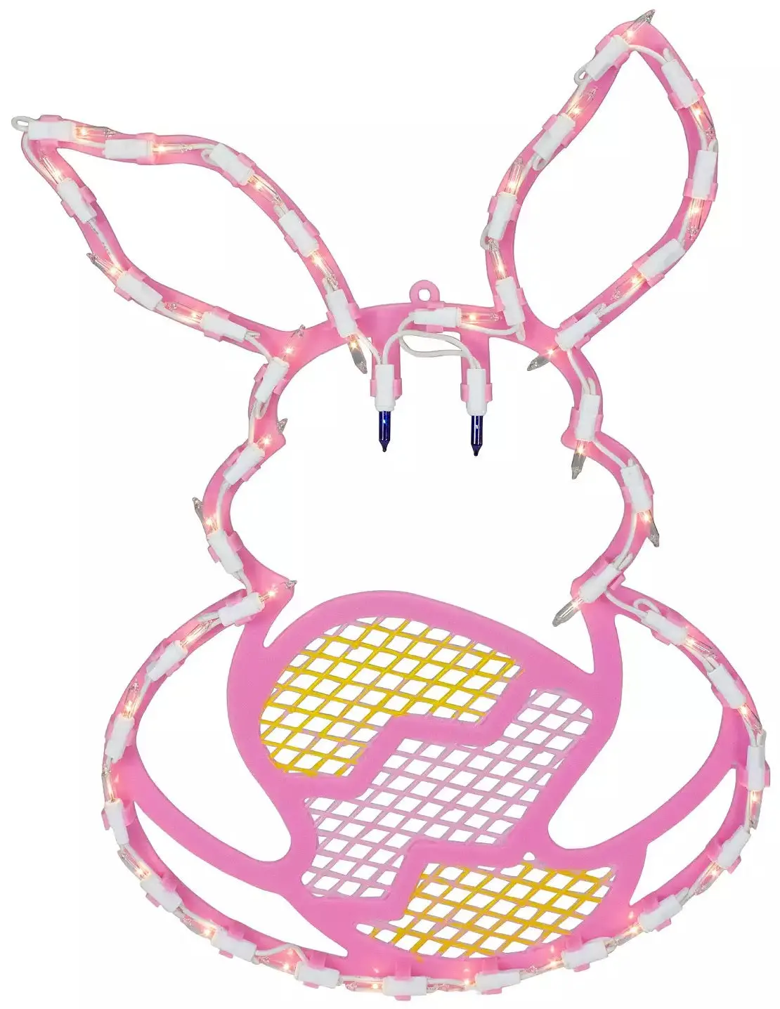 Lighted Easter Bunny With Egg Window Silhouette 1