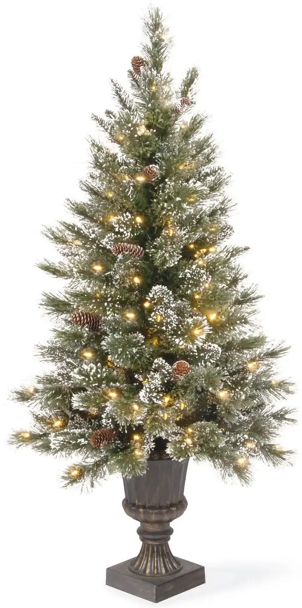 4' Crystal Elegance Pre-Lit Artificial Entrance Tree 1