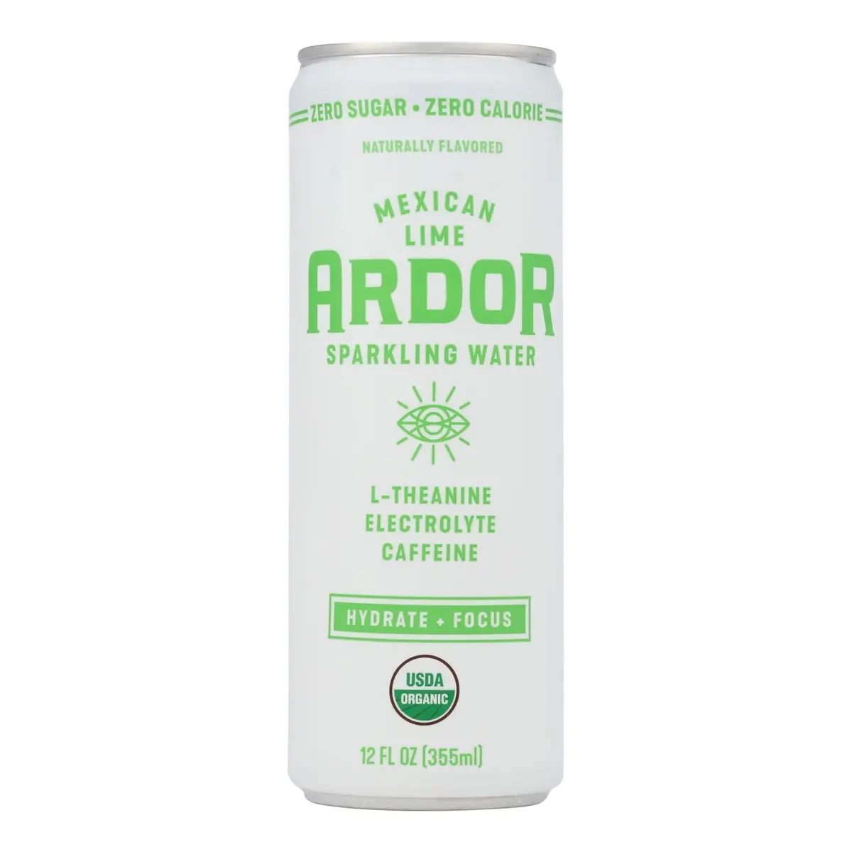 Ardor Sparkling Water - Sparkling Water Mexcican Lime - Case Of 12-12 Fz 1