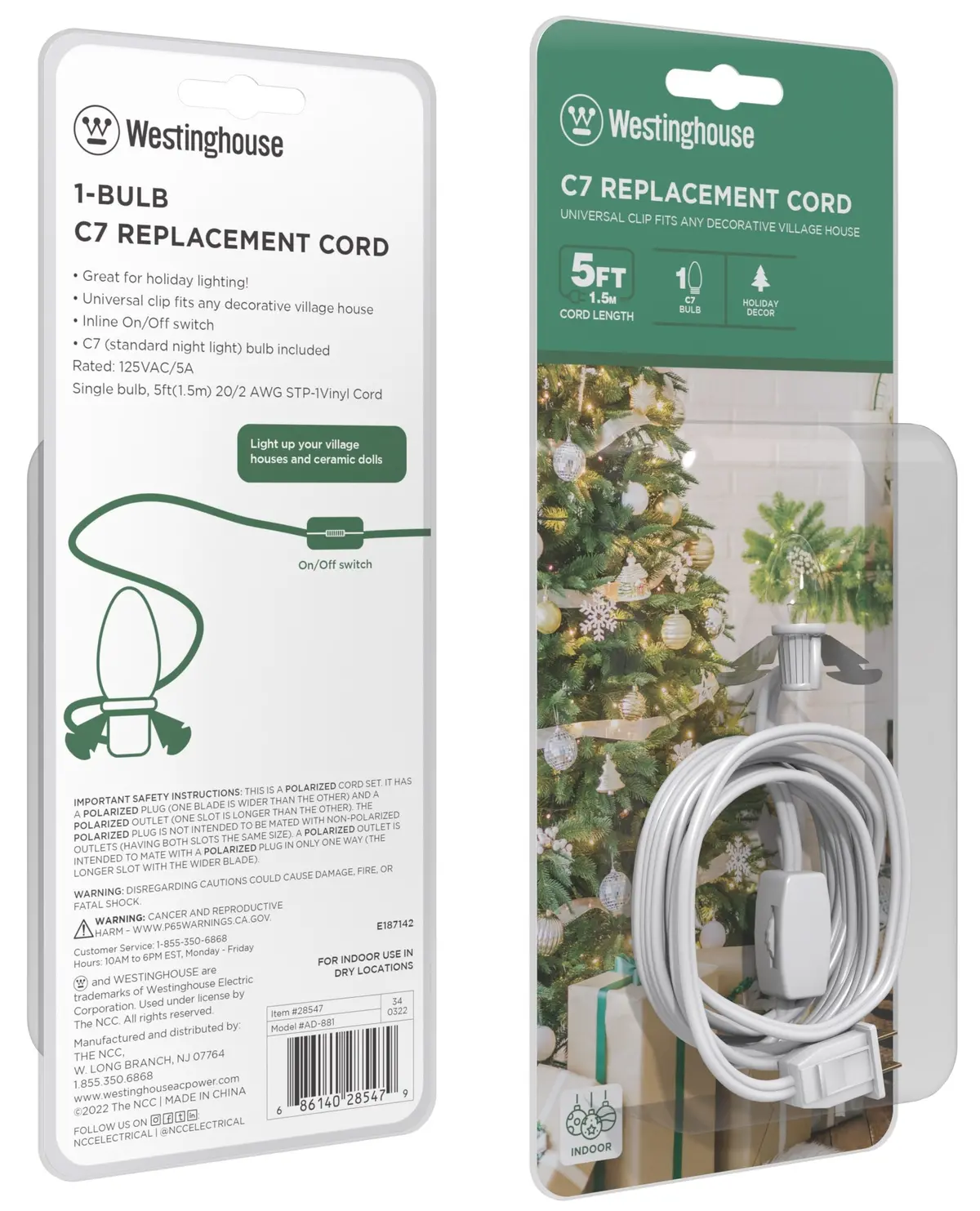 1-Bulb C7 Replacement Cord 1