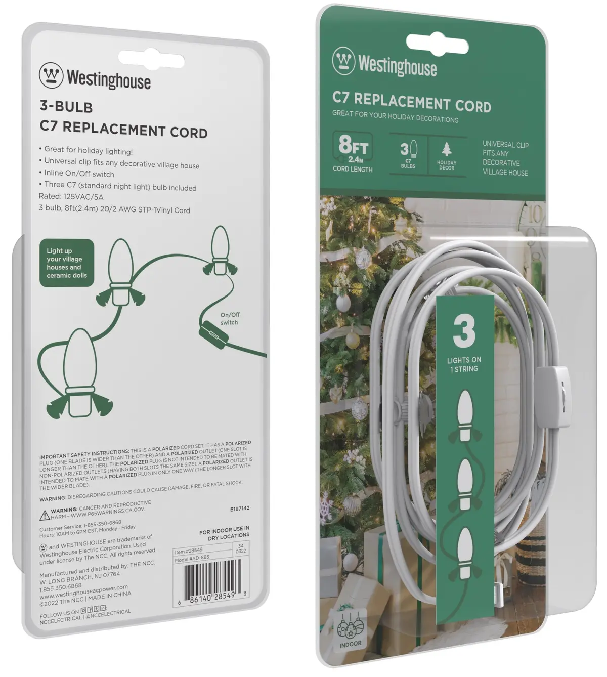 3-Bulb C7 Replacement Cord 1