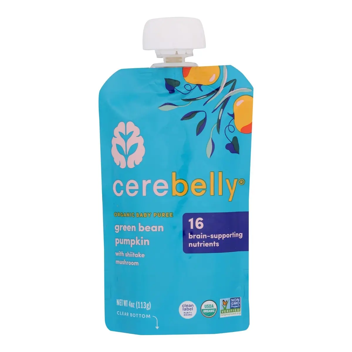 Cerebelly Puree Green Banana & Pumpkin - 4 Oz - Pack Of 6 1