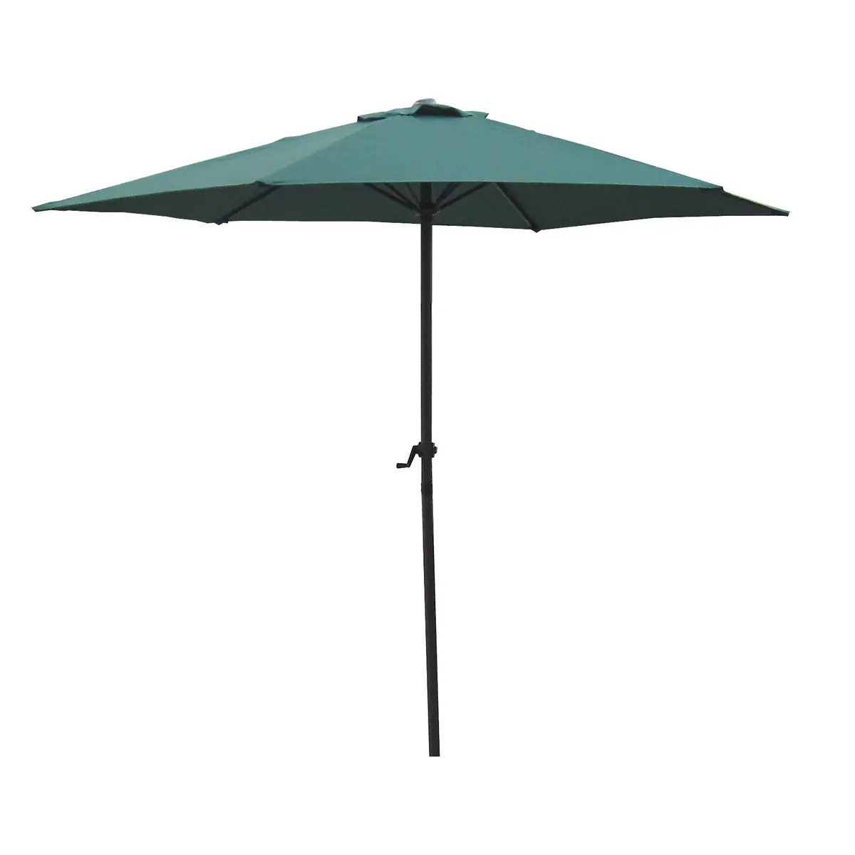 7.5' Market Bronze Frame Hunter Green Canopy Umbrella 1