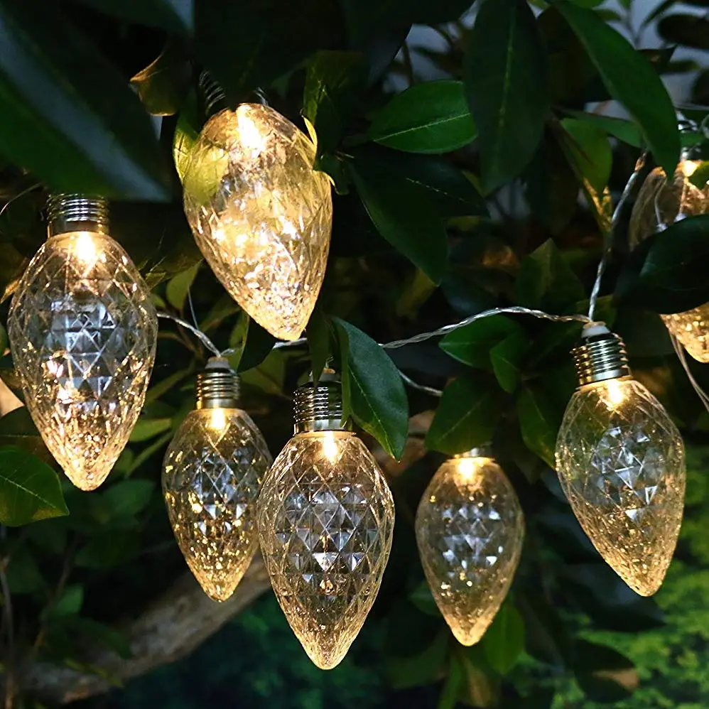 Alpine Decorative String Lights With Faceted Led Bulbs 1