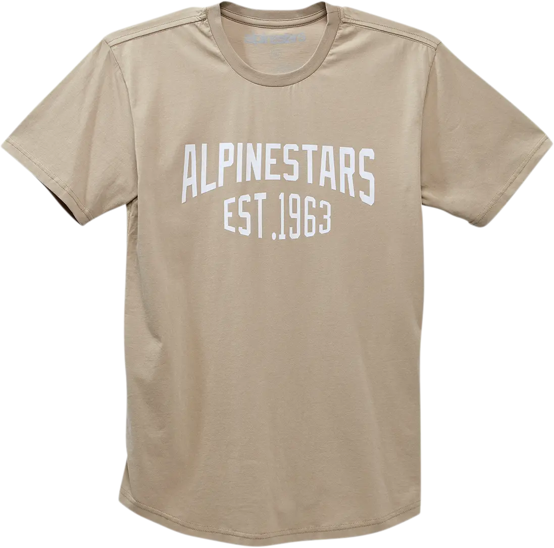 Alpinestars Arched Logo Premium Cotton T-Shirt – Khaki, Large (Model 12307150889L) 1