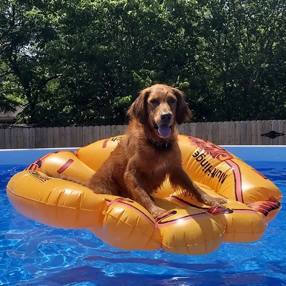 Swimline's Giant Inflatable Baseball Glove Pool Lounge 1